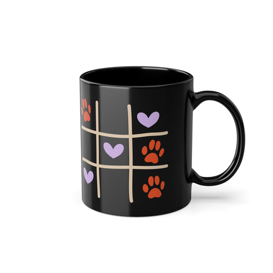 Taza Negra “Tic-Tac-Cat” (11oz)