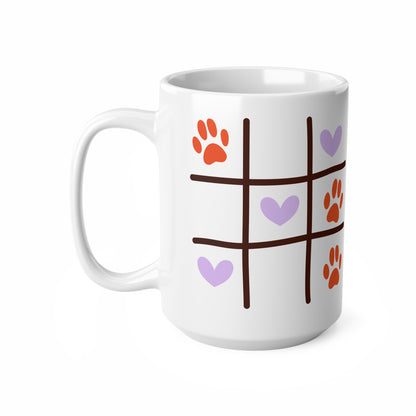 Taza Blanca “Tic-Tac-Cat” (11oz/15oz)